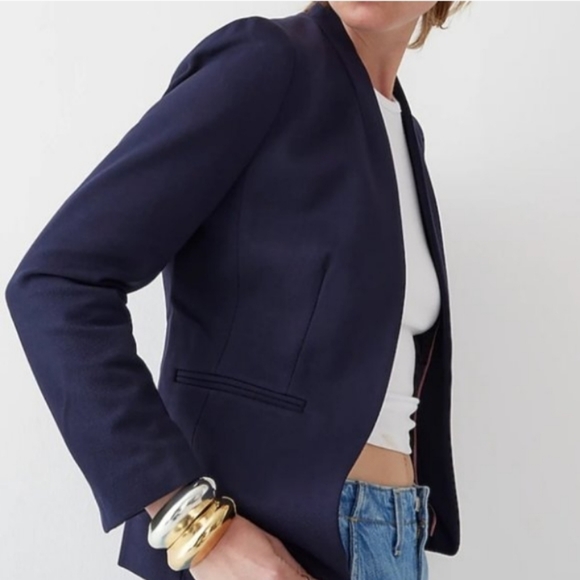 J CREW Going Out Stretch Twill Blazer In Navy | 8 - Picture 2 of 9